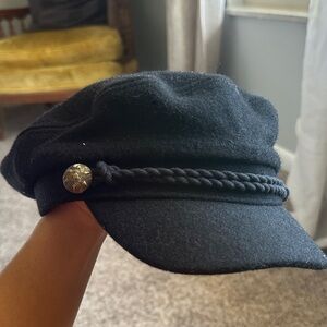 Chic Black Wool Hat with Braided Detail